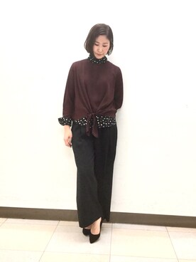 「NARACAMICIE（ナラカミーチェ）のアイテム」を使った、telo2.8さん（レディース・164cm）の冬コーディネート