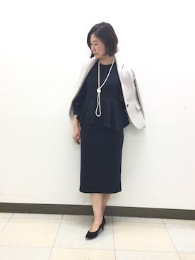 「NARACAMICIE（ナラカミーチェ）のアイテム（ワンピース/ドレス）」を使った、telo2.8さん（レディース・164cm）の冬コーディネート