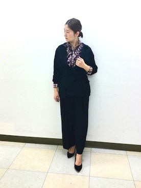 「ナラカミーチェ」｜「アイテム（セットアップ）」を使った、telo2.8さん（レディース・164cm）の冬コーディネート