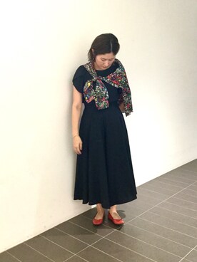 「NARACAMICIE（ナラカミーチェ）のアイテム（パンツ）」を使った、telo2.8さん（レディース・164cm）の春コーディネート