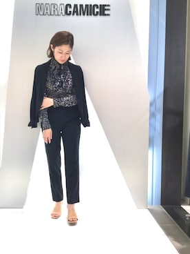 「NARACAMICIE（ナラカミーチェ）のアイテム（テーラードジャケット）」を使った、telo2.8さん（レディース・164cm）の春コーディネート