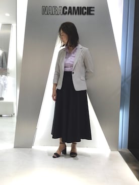 「NARACAMICIE（ナラカミーチェ）のアイテム（テーラードジャケット）」を使った、telo2.8さん（レディース・164cm）の夏コーディネート