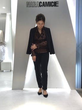 「NARACAMICIE（ナラカミーチェ）のアイテム（テーラードジャケット）」を使った、telo2.8さん（レディース・164cm）の夏コーディネート