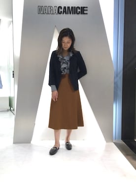 「NARACAMICIE（ナラカミーチェ）のアイテム（テーラードジャケット）」を使った、telo2.8さん（レディース・164cm）の夏コーディネート