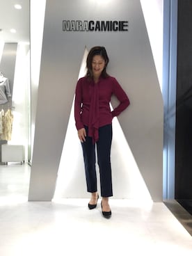 「NARACAMICIE（ナラカミーチェ）のアイテム（パンツ）」を使った、telo2.8さん（レディース・164cm）の夏コーディネート