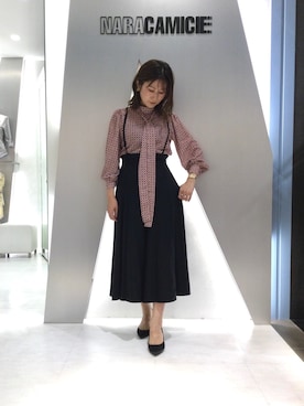 「NARACAMICIE（ナラカミーチェ）のアイテム（シャツ/ブラウス）」を使った、telo2.8さん（レディース・164cm）の夏コーディネート