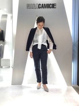 「NARACAMICIE（ナラカミーチェ）のアイテム（テーラードジャケット）」を使った、telo2.8さん（レディース・164cm）の秋コーディネート