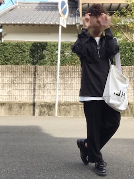 「LIDNM（リドム）のLIDNM/リドム/マイクロスパンリングジップシャツ（シャツ/ブラウス）」を使った、KeN*さん（メンズ・162cm）の秋コーディネート