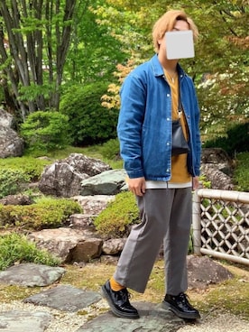 「デニムコーチジャケット」｜KeN*さん（メンズ・162cm）の春コーディネート