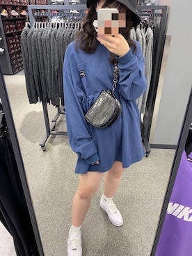 「ブルーコーデ」｜「アイテム（帽子）」を使った、renaさん（レディース・157cm）の夏コーディネート