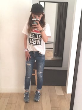 「VISION（ヴィジョン）のアイテム（トップス）」を使った、yumipemさん（レディース・165cm）の夏コーディネート