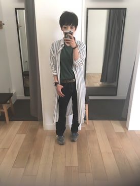「BACK NUMBER（バックナンバー）のアイテム（シャツワンピース）」を使った、yumipemさん（レディース・165cm）の春コーディネート