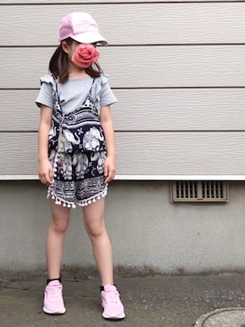「リボンキャップ」｜BUTAMIさん（レディース・163cm）の夏コーディネート