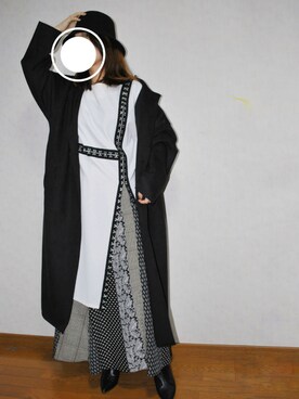 「H&M（エイチ・アンド・エム）のアイテム（ハット）」を使った、ようなし太郎さん（レディース・157cm）の秋コーディネート