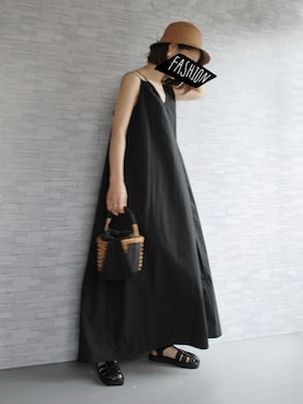 「Flea Store Vegetal(フリーストアベジタル)のアイテム」を使った、ようなし太郎さん(レディース・160cm)の夏コーディネート