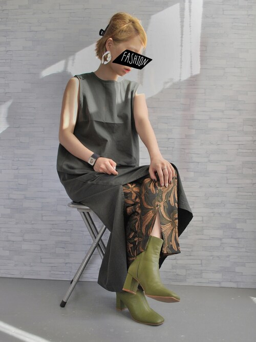 ワンピース Dobbystripe Slit Dress todayful Todayful Dobbystripe Slit Dress