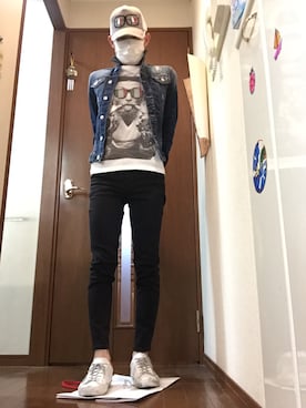 「DSQUARED2（ディースクエアード）のアイテム（デニムジャケット）」を使った、ドリームさん（メンズ・168cm）の春コーディネート