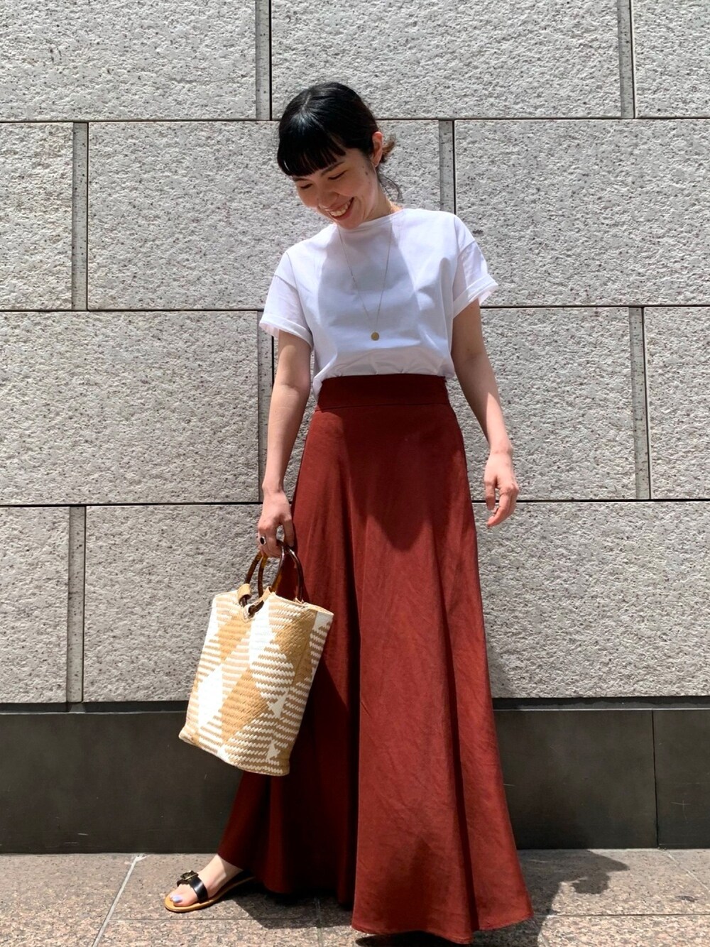 Yukaさんの「リネンサーキュラースカート（URBAN RESEARCH ROSSO）」を使ったコーディネート