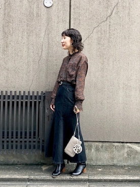 デニムスカートを使った お財布ショルダー の人気ファッションコーディネート Wear