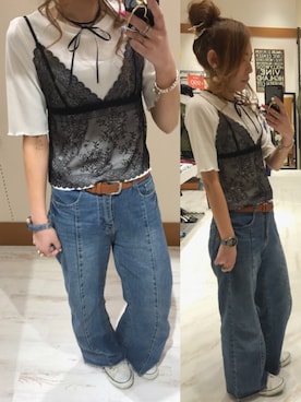 「SpRay（スプレイ）のアイテム（アンサンブル）」を使った、yukariさん（レディース・158cm）の春コーディネート