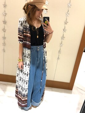 「ロールアップ」｜「アイテム（キャミソール）」を使った、yukariさん（レディース・158cm）の春コーディネート