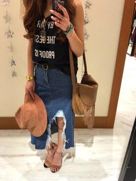 「SpRay（スプレイ）のアイテム（財布/小物）」を使った、yukariさん（レディース・158cm）の夏コーディネート