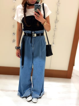 「SpRay（スプレイ）のアイテム（アンサンブル）」を使った、yukariさん（レディース・158cm）の夏コーディネート