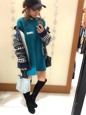 「コーデュロイキャップ」｜yukariさん（レディース・158cm）の冬コーディネート