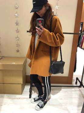 「チェスターコート キャメル」｜yukariさん（レディース・158cm）の冬コーディネート