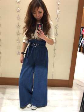 「SpRay（スプレイ）のアイテム（ライダースジャケット）」を使った、yukariさん（レディース・158cm）の春コーディネート