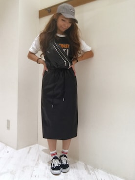 「SpRay（スプレイ）のアイテム（キャップ）」を使った、yukariさん（レディース・158cm）の秋コーディネート