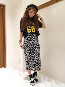 「SpRay（スプレイ）のアイテム（ハンチング/ベレー帽）」を使った、yukariさん（レディース・158cm）の秋コーディネート