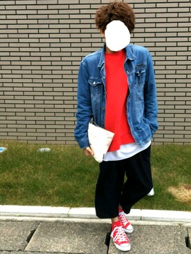 「H&M（エイチ・アンド・エム）のアイテム（スウェット）」を使った、ゆうくんさん（メンズ・168cm）の秋コーディネート