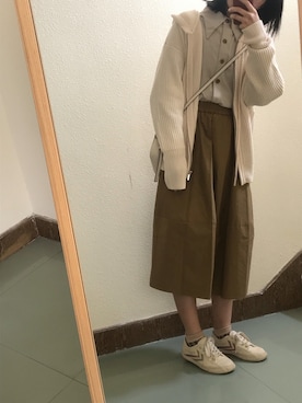 「日系极简」｜「アイテム（その他シューズ）」を使った、Miss映竹さん（レディース・158cm）の春コーディネート
