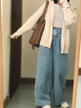 「日系极简」｜「アイテム（その他シューズ）」を使った、Miss映竹さん（レディース・158cm）の春コーディネート