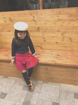 「apres les cours（アプレレクール）のアイテム（その他シューズ）」を使った、やすさん（キッズ・100cm）の春コーディネート