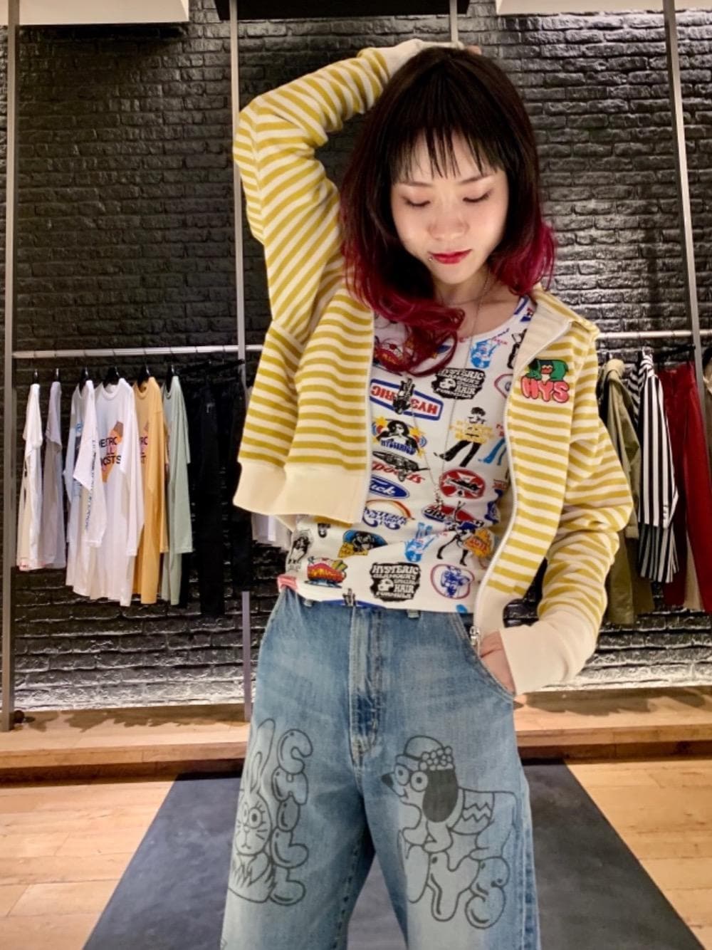 未使用ヒステリックグラマー STEPHAN COLOR REMIX総柄 Tシャツ HYSTERIC GLAMOUR（ヒステリックグラマー）の「STEPHAN COLOR