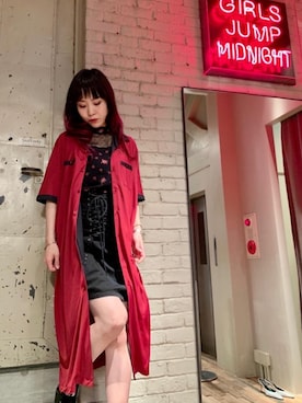 「パンクコーデ」｜「アイテム（ワンピース/ドレス）」を使った、Qさん（レディース・163cm）の春コーディネート