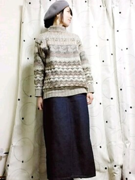 「Astoria（アストリア）のアイテム」を使った、nun.さん（レディース・164cm）の冬コーディネート