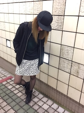 「ZARA MANのアイテム（ブルゾン）」を使った、nun.さん（レディース・164cm）の春コーディネート