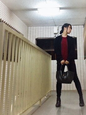 「ZARA MANのアイテム（ブルゾン）」を使った、nun.さん（レディース・164cm）の秋コーディネート