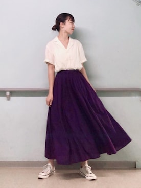 「Wordtrobe（ワードトローブ）のアイテム」を使った、nun.さん（レディース・164cm）の夏コーディネート