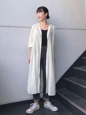「シアーワンピース」｜「アイテム（腕時計）」を使った、nun.さん（レディース・164cm）の秋コーディネート
