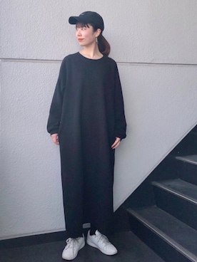 「ISOOK（アイスー）のアイテム（ワンピース/ドレス）」を使った、nun.さん（レディース・164cm）の冬コーディネート