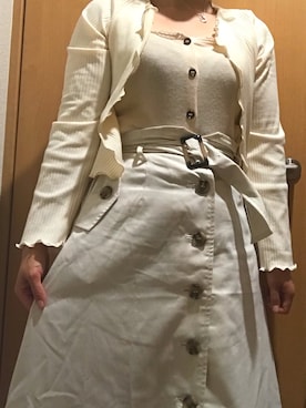 「アイテム（アンサンブル、ホワイト系）」を使った、L♥️VEさん（レディース・159cm）の夏コーディネート