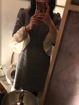 「CECIL McBEE（セシルマクビー）のアイテム（その他アウター）」を使った、L♥️VEさん（レディース・159cm）の冬コーディネート