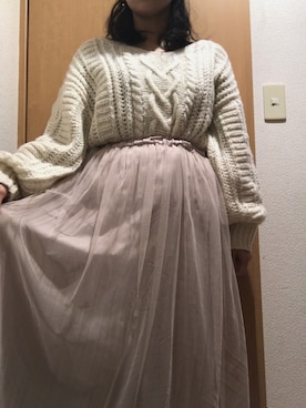 「one after another NICE CLAUP（ワンアフターアナザーナイスクラップ）のリバーシブルプリーツスカート（スカート）」を使った、L♥️VEさん（レディース・159cm）の春コーディネート