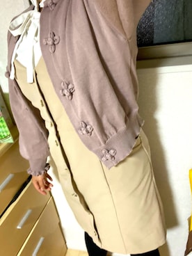 「MAJESTIC LEGON（マジェスティックレゴン）のアイテム（ジャンパースカート）」を使った、L♥️VEさん（レディース・159cm）の春コーディネート