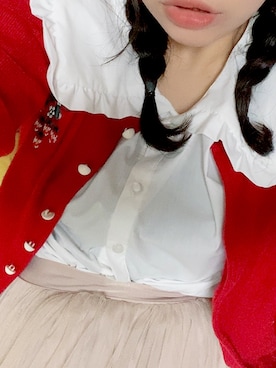 「one after another NICE CLAUP（ワンアフターアナザーナイスクラップ）のリバーシブルプリーツスカート（スカート）」を使った、L♥️VEさん（レディース・159cm）の春コーディネート