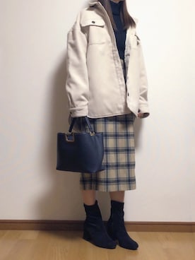 「fifth（フィフス）のフィットニットタートルトップス/リブニット（ニット/セーター、ブラック系）」を使った、sakiさん（レディース・160cm）の冬コーディネート